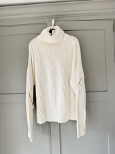Karen Millen  Cream Cashmere Blend  Roll Neck Jumper. Size medium, RRP £189