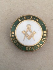 Vintage masonic  lapel pin badge K.S.S.A.