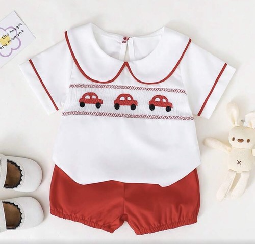 Baby boys shorts set red - baby,