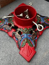 Vintage Red Cast Iron Christmas  Tree Stand