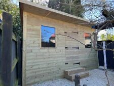 Shed Supply And Installation Treated Wood Pent Roof Bespoke Sizes Built On-Site