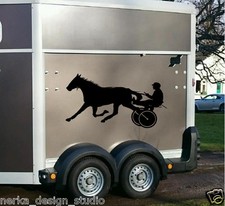 Racing Horse Stickers / TWO Horse stickers / Horse Trailer Stickers / N113