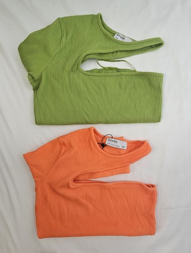 Bershka ribbed cut out long - bershka,