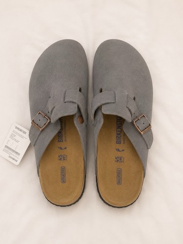 Birkenstock boston grey suede - birkenstock,