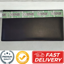 Women's Leather Wallet with 9 Card Slots - Slim Black Designer Style, Decent