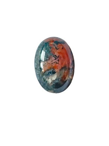 Loose natural moss agate - moss, oval