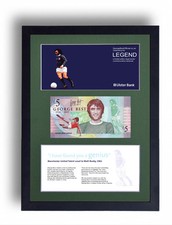GEORGE BEST NORTHERN IRELAND LIMITED EDITION FRAMED £5 POUND NOTE FIVER