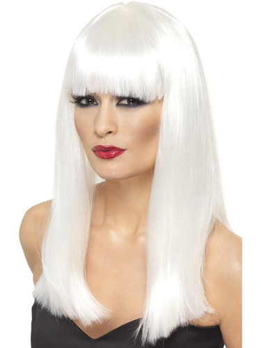 Lady gaga white wig long - lady,