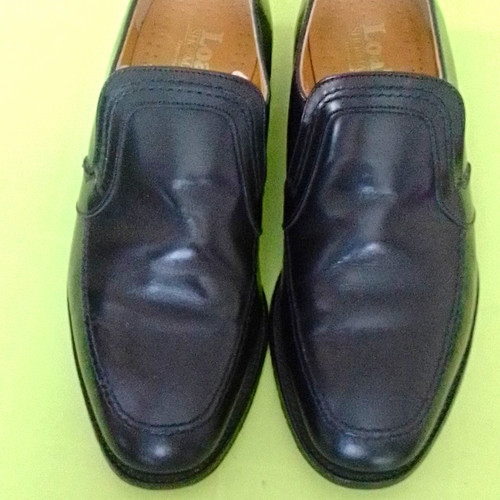 Loake men black leather - men's,