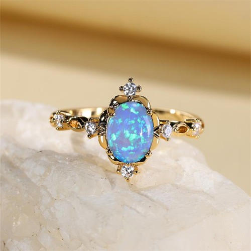 Oval cut mystic - mystic, blue