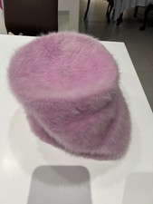 Philip Treacy Faux Fur Pink Bucket Hat Approx 52 Cm