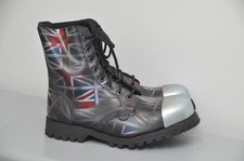 Underground Steel Cap 'Stormer' Union Jack Combat Boots Size UK 8 EUR 43 US 9