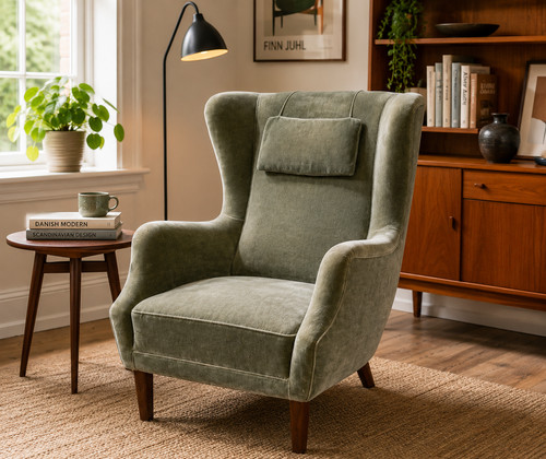 Danish wingback armchair mid - wingback,