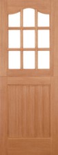 Hardwood Stable 9L External Door Wooden Timber Clear Double Glazed 