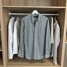 Polo Ralph Lauren Mens Shirt Size 15.5 / M Green Striped Long-Sleeve Holiday