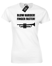 BLOW HARDER LADIES T SHIRT FUNNY AMERICAN RUDE STIFFLER PIE JOKE NOVELTY COOL