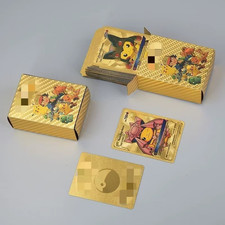 55PCS Pokemon Card Foil GOLD