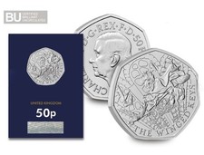 Harry Potter The Winged Keys 50p Coin BU + Card