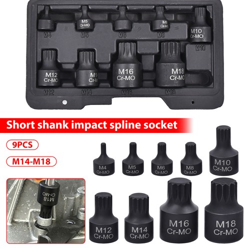 Stubby impact xzn spline - 9x,