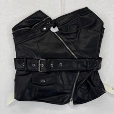 Zara Faux Leather Corset Top