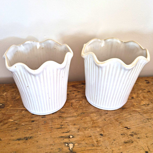 Set white glazed ceramic - of,