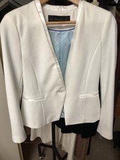 Zara Womens White Tuxedo Short