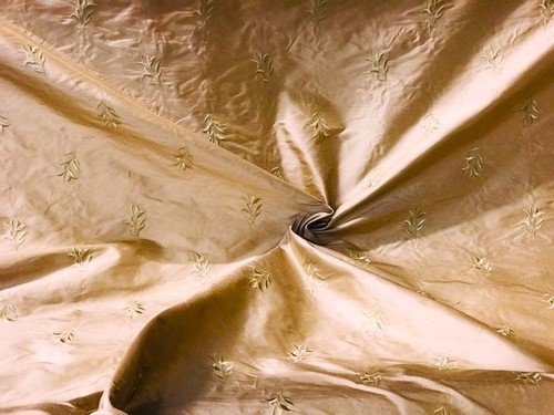 Embroidered pure silk - silk, fabric