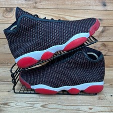 Nike Trainers Mens Size UK 8 Air Jordan Horizon Bred Black Red Knit Shoes