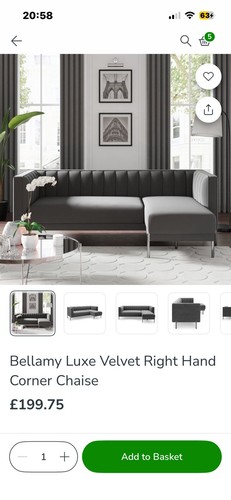Dunelm bellamy luxe velvet - bellamy,