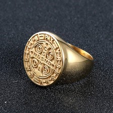 Mens 18k Gold Plated Titanium