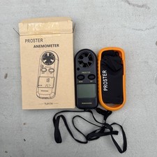 Proster Anemometer - Handheld Anemometer 3 in 1 Digital Wind Speed Meter with Ba