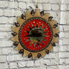 Red gold sun mosaic - gold,