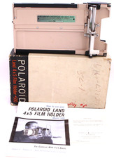Polaroid Land 4x5 film holder #500 model 500 film back with box, manuals, mint!