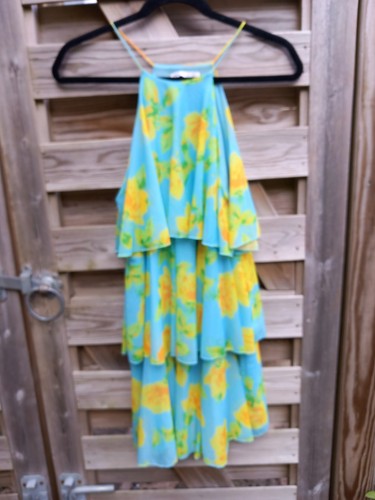 Sleeveless turquoise yellow - turquoise,