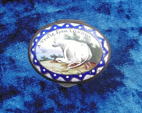 Antique c18th battersea enamel - c18th,