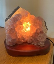 large amethyst geode crystal table lamp