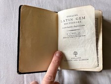 Vintage Collins Latin Gem Dictionary 1950’s 