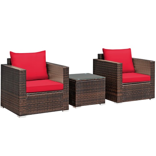 Patiojoy 3pcs patio rattan - 3pcs,