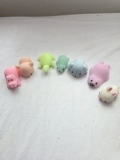 7 pack of mixed Mochi Squishies Mini Animal soft fidget toys. 