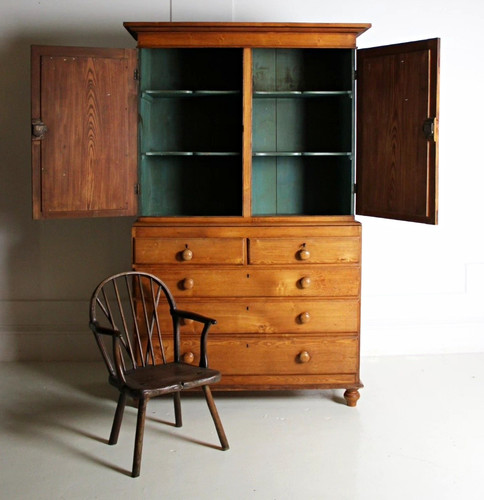 Antique linen press farmhouse