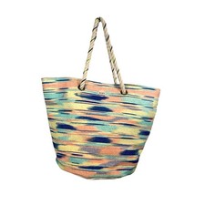 Roxy Beach Bag Tote Straw Ikat Patternerd Summer Holiday Sun Seeker Boho 
