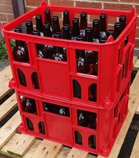 2 x Plastic Beer Crates each filled with 20 x 500ml glass beer bottles