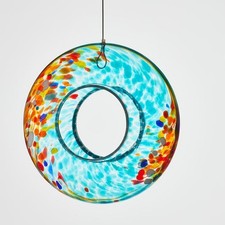 Handcrafted Teal glass bird