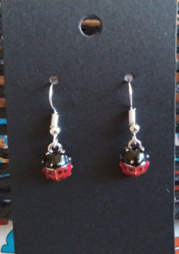 Earrings hand made dangly - hand,