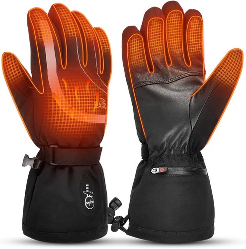 Heated ski gloves rechargeable - heated,
