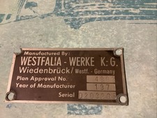 Vw Westfalia Interior Badge 1970 Bay Window Camper Van