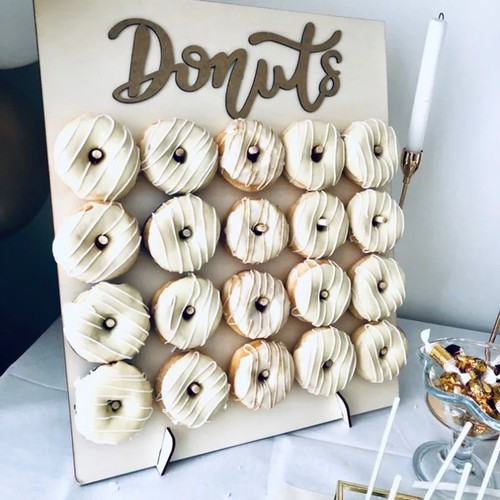 Diy wooden donut wall stand - wooden,