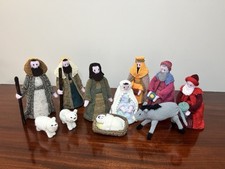 Handmade knitted nativity set - handmade,