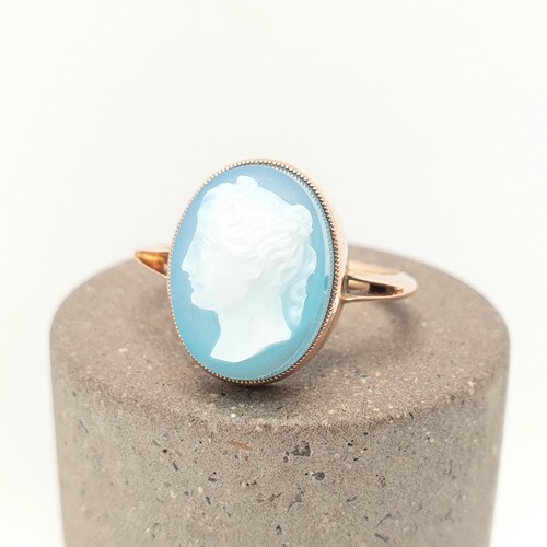 Antique 9ct gold - 9ct, hardstone