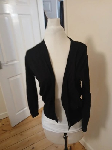 Zara knit black button front - zara,